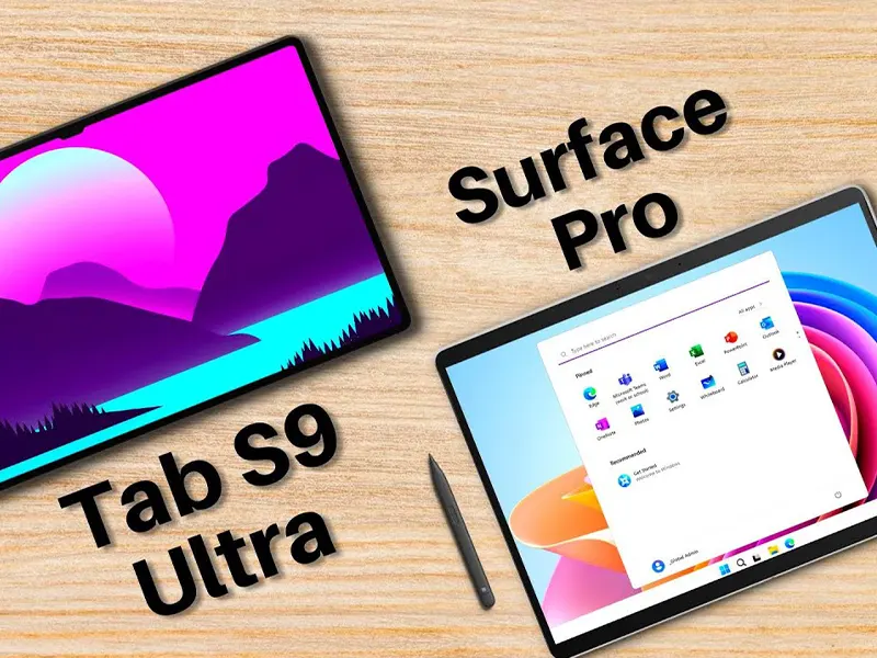 مقایسه سرفیس با تبلت سامسونگ