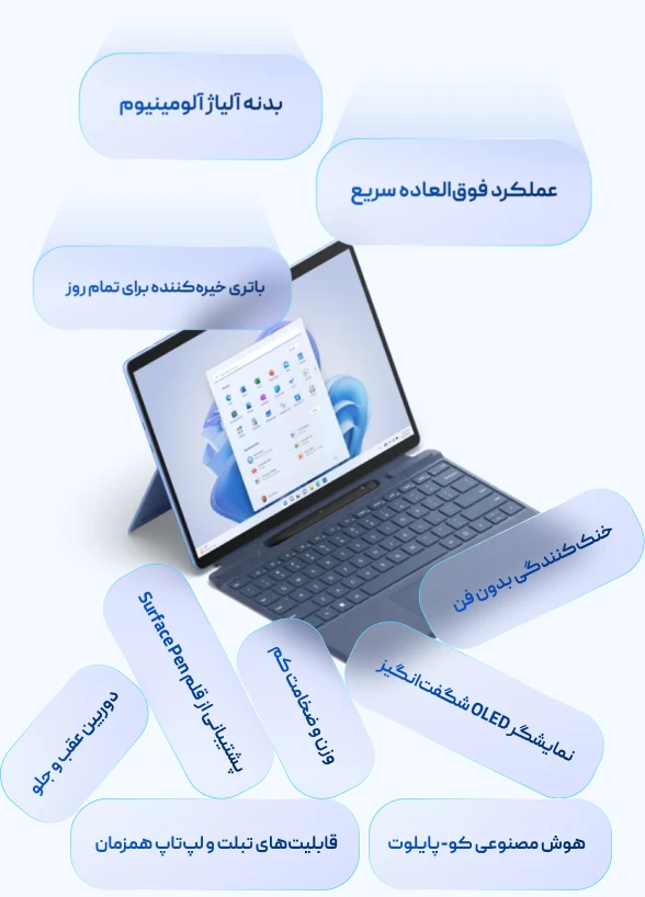 صفحه اصلی 11 microsoft surface pro section