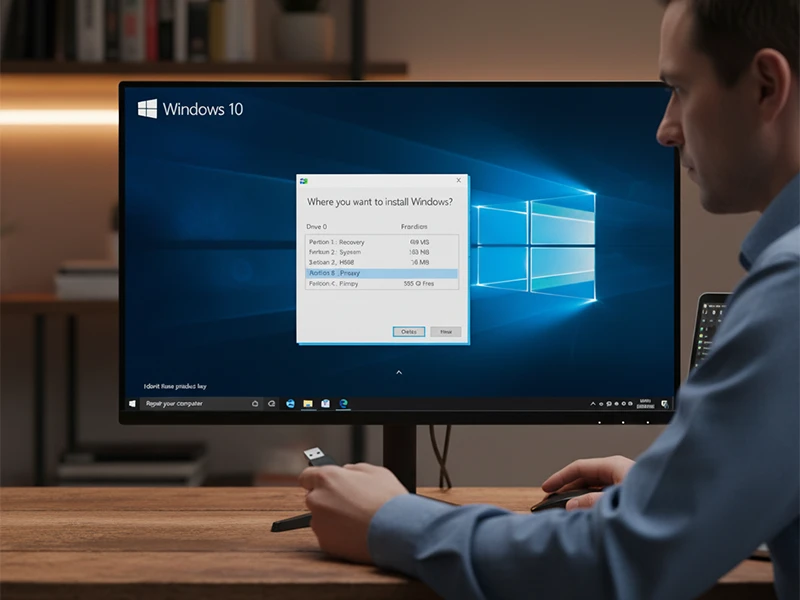 نصب ویندوز 10 با فلش